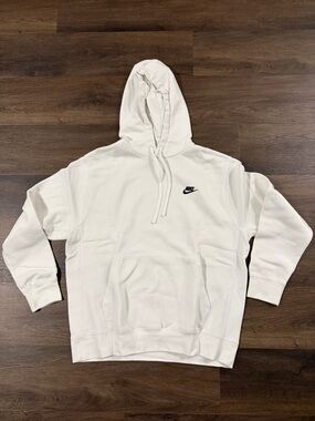 Nike Large White Hoodie Sweatshirt